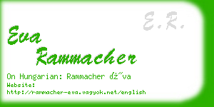 eva rammacher business card